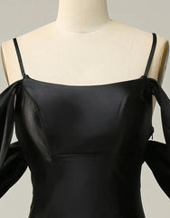 Off The Shoulder Criss-Cross Back Long Satin Prom Dress Sexy