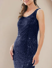 Aimishang Two Piece A-Line Mother of the Bride Dress Formal Wedding Guest Elegant Scoop Neck Floor Length Lace Long Sleeve with Sequin Crystal Brooch