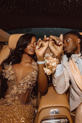 Glamorous Champagne Crystal Appliques Sleeveless Prom Dress