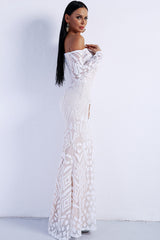Glamorous Long Sleeve Mermaid Sequins Prom Dress for Your Evening Party