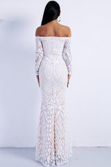 Glamorous Long Sleeve Mermaid Sequins Prom Dress for Your Evening Party