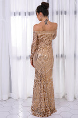 Glamorous Long Sleeve Mermaid Sequins Prom Dress for Your Evening Party