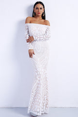 Glamorous Long Sleeve Mermaid Sequins Prom Dress for Your Evening Party