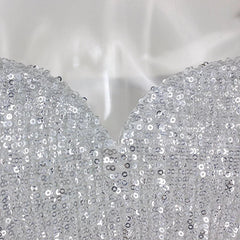 Glamorous Long Sleeve Off-the-Shoulder Sequins Evening Gowns Mermaid Prom Dress Online
