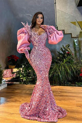 Glamorous Mermaid Prom Dress with Beads & Sequins