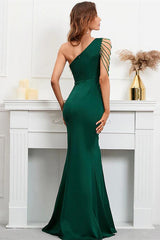 Gorgeous Beadings Mermaid Evening Dress With One Shoulder On Sale
