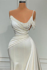 Gorgeous Designer Pearl Mermaid Wedding Gowns with Ruffles Online