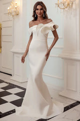 Gorgeous One Shoulder Ruffles Mermaid Evening Prom Dress