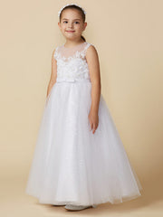 Gorgeous Princess Lace Tulle Flower Girl Dress