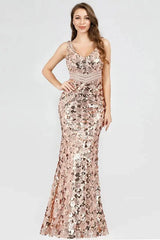 Gorgeous Sequins Mermaid Prom Dress Long Tulle Evening Gowns Online