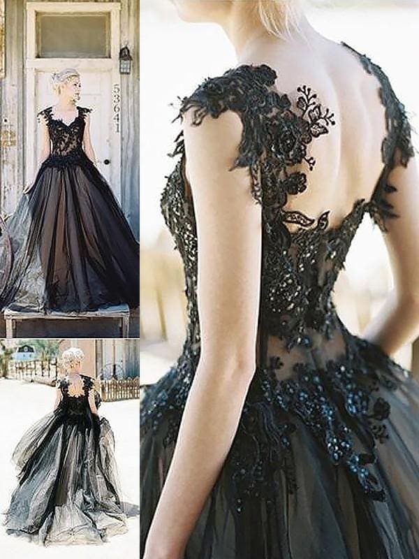 Gown Sleeveless Sweetheart With Lace Sweep/Brush Train Tulle Dresses