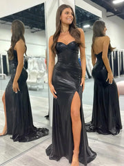 Mermaid Sweetheart Sparkly Satin Prom Dresses