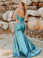 Mermaid Sweetheart Sparkly Satin Prom Dresses