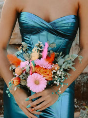 Mermaid Sweetheart Sparkly Satin Prom Dresses