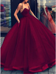 Ball Gown Party Dress Beautiful Back Elegant Quinceanera Formal Evening Dress Strapless Sleeveless Floor Length Tulle with Sleek Pleats Tier