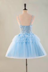 Cute light blue transparent body decal back to school dress