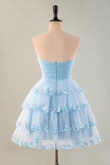 Jimiss Strapless chiffon ruffle Homecoming Dresses