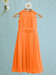Jewel Sleeveless Knee Length Flower Girl Dress with Tulle