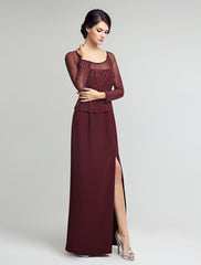 Aimishang Mermaid / Trumpet Scoop Neck Knee Length Lycra Mother of the Bride Dress with Beading
