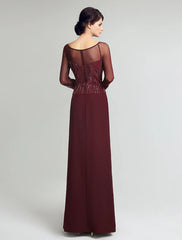 Aimishang Mermaid / Trumpet Scoop Neck Knee Length Lycra Mother of the Bride Dress with Beading