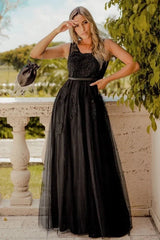 Lace Appliques Sleeveless Long Evening Prom Dress Online