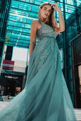 Lace Appliques Sleeveless Long Evening Prom Dress Online
