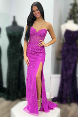2024 Long Corset Yellow Prom Dresses Mermaid Sweetheart with Appliques