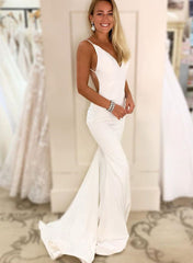 Low Back Mermaid Fitted Wedding Dresses