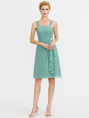 Aimishang A-Line Mother of the Bride Dress Formal Elegant Two Piece Strap Short / Mini Chiffon Sleeveless yes with Pleats Beading