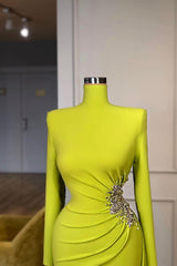 Mermaid Long Sleeves Evening Dress with High-Neck