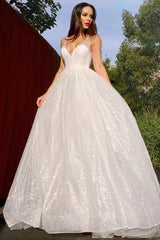 Modern V-Neck Sleeveless Long Sequins Evening Dress