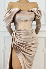 Off-The-Shoulder Sweetheart Mermaid Evening Dress