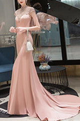 On Sale: Pink Mermaid Evening Dress with Beadings and Tassels