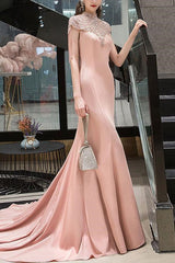 On Sale: Pink Mermaid Evening Dress with Beadings and Tassels