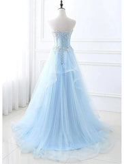 A-Line Sexy Engagement Prom Birthday Dress Strapless Sleeveless  Lace Pleats