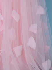 Princess A-Line One Shoulder Flower Girl Dress With Pleats and Appliques