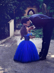 Princess Flower Girl Dress with Crystals & Rhinestones