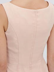 Aimishang  Two Piece Sheath / Column Mother of the Bride Dress Wedding Guest Plus Size Elegant with Jacket Long Sleeve Scoop Neck Tea Length Chiffon Sash / Ribbon Pleats Beadin