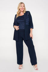 R&M Richards 7772W Mother Of The Bride Formal Plus Size Pant Suit