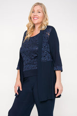 R&M Richards 7772W Mother Of The Bride Formal Plus Size Pant Suit