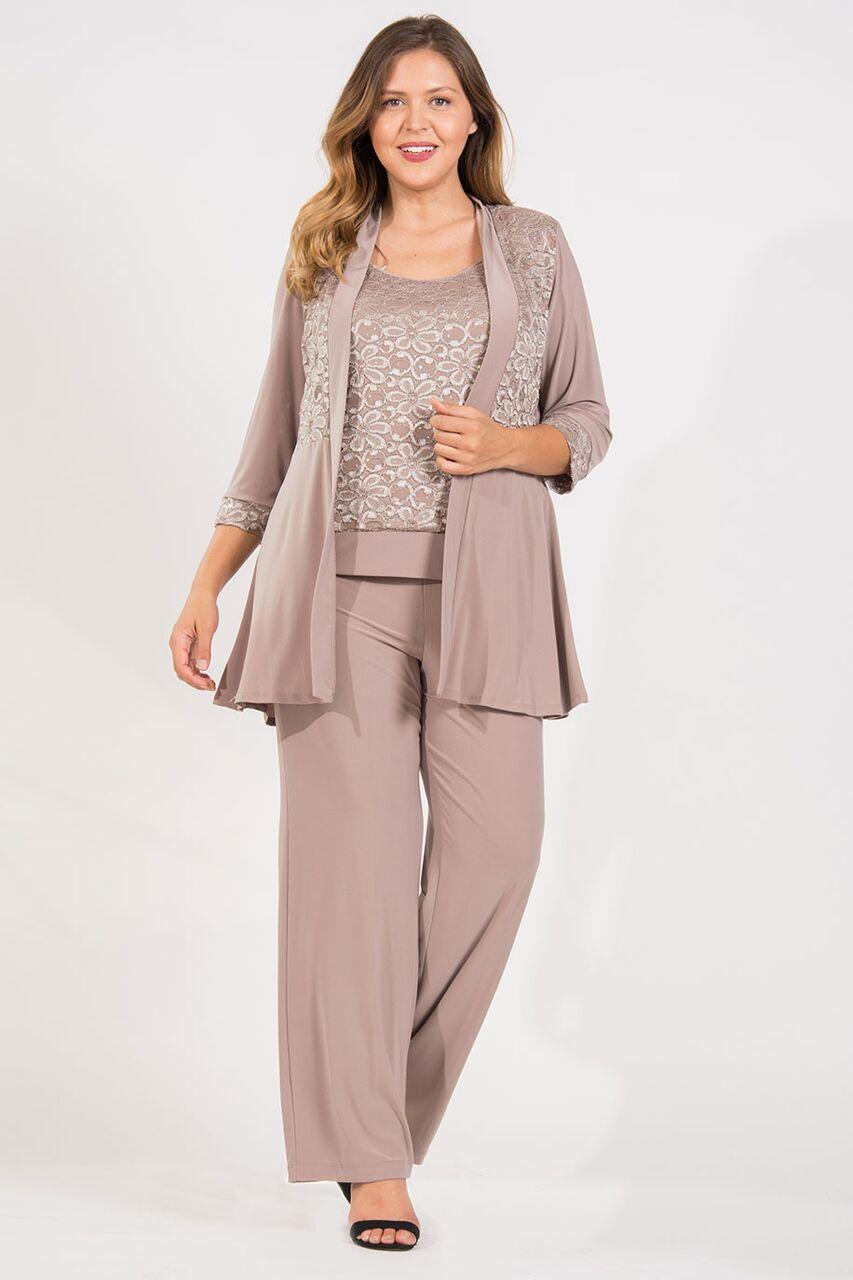 R&M Richards 7772W Mother Of The Bride Formal Plus Size Pant Suit