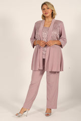 R&M Richards 7772W Mother Of The Bride Formal Plus Size Pant Suit