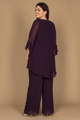 R&M Richards 9042W Formal Plus Size Pantsuit Set