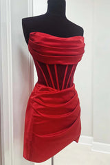 Strapless transparent tight corset back to school dress