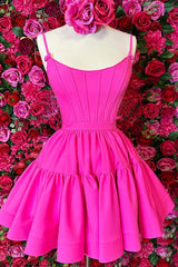 A-line tight corset back to school dress