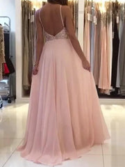 Sleeveless Halter Sweep/Brush Train With Beading Chiffon Dresses