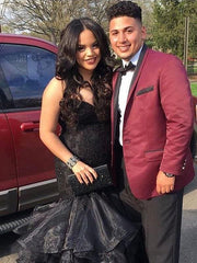 Sleeveless Sweetheart Tulle With Applique Sweep/Brush Train Dresses