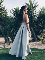 Spaghetti Straps Sleeveless Floor-Length With Ruffles Satin Dresses