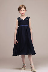 Stunning Black V Neck Sheer Straps Flower Girl Dress Tulle