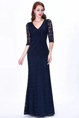 Stunning Navy Different Styles Long Mermaid Evening Gowns